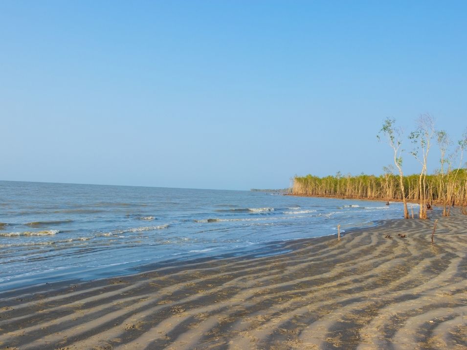 Jamtola Sea Beach is most attractive place at Sundarbans tourist spot in Bangladesh